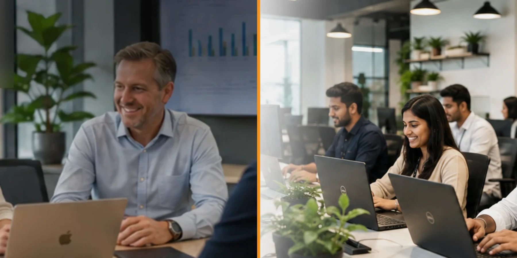 Australian and Sri Lankan professionals collaborating across two offices