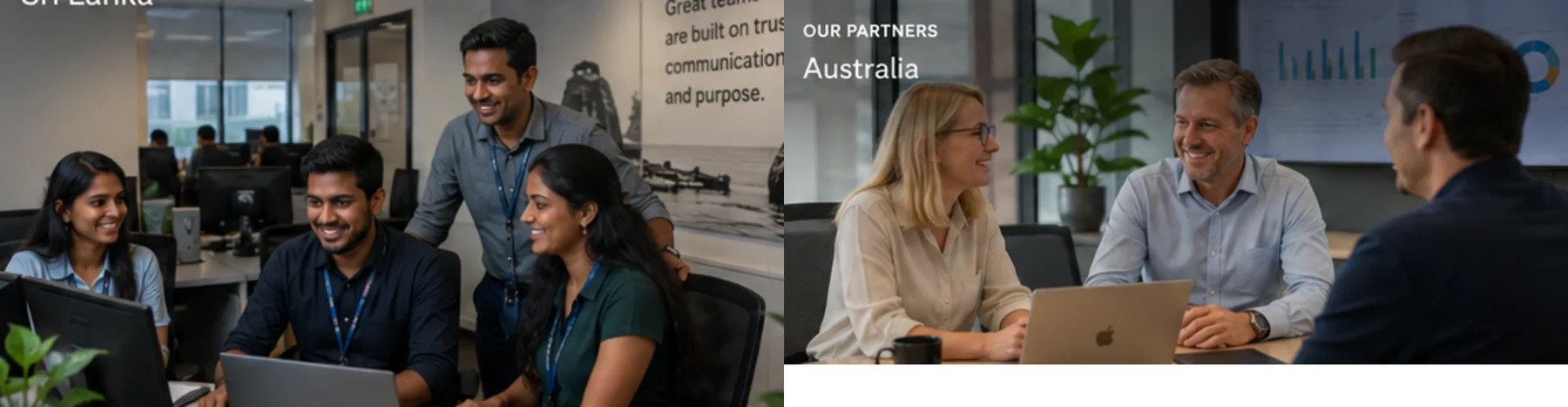 Australian and Sri Lankan teams working as one